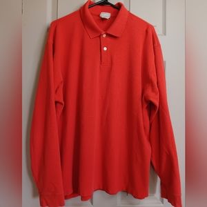 L.L. Bean Men's Long Sleeve Polo Shirt - Salmon - Size Large